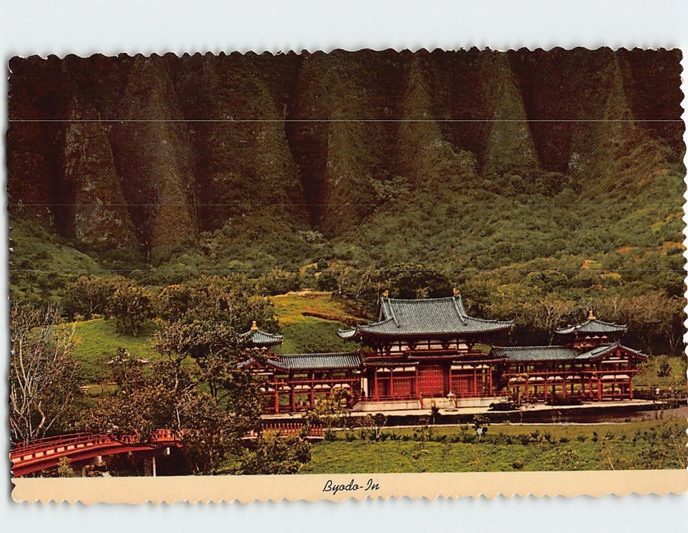 Postcard Byodo-In Temple Oahu Hawaii USA