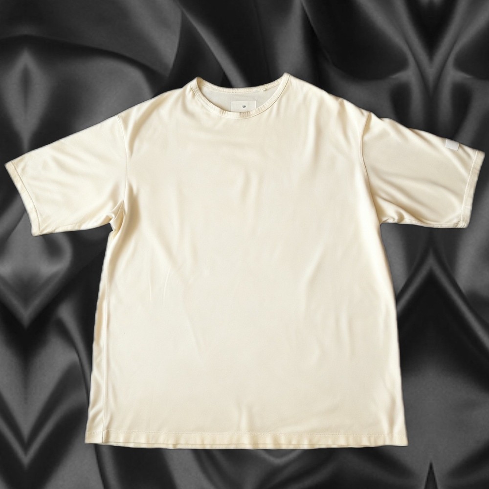 Adidas Y-3 Mens Cream Short Sleeve Crew Neck T Shirt Size XL Made in Thailand