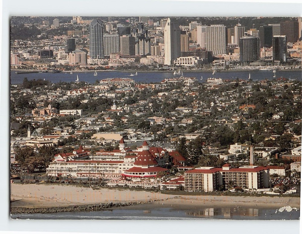 Postcard Aerial View Hotel del Coronado San Diego California USA