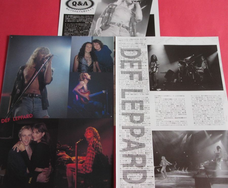 Def Leppard Joe Elliott Phil Collen 1993 Clipping Japan Magazine Ir 10O 4Page