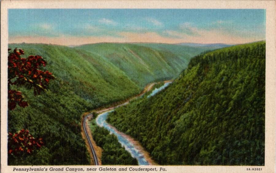 Between Coudersport And Galeton Pennsylvania PA : ROAD SCENE m/14 BA4714