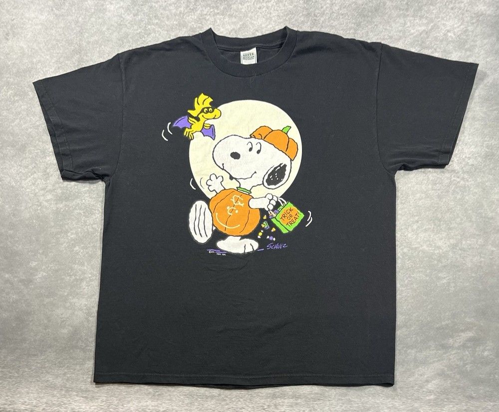 Vintage Snoopy Halloween Woodstock Shirt Size XL Truck Or Treat