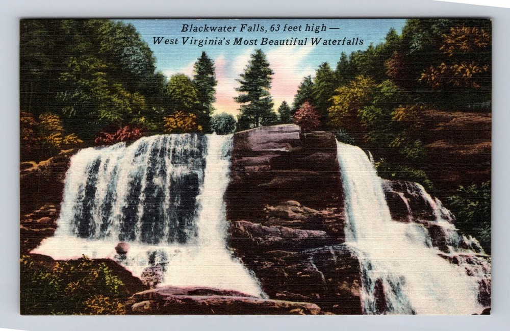 WV-West Virginia, Blackwater Falls, Antique, Vintage Souvenir Postcard