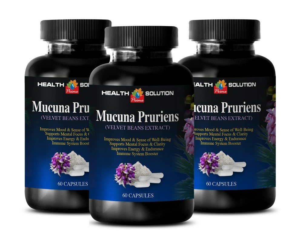 libido capsules for men - MUCUNA PRURIENS - mood boost natural supplement 3BOTTL