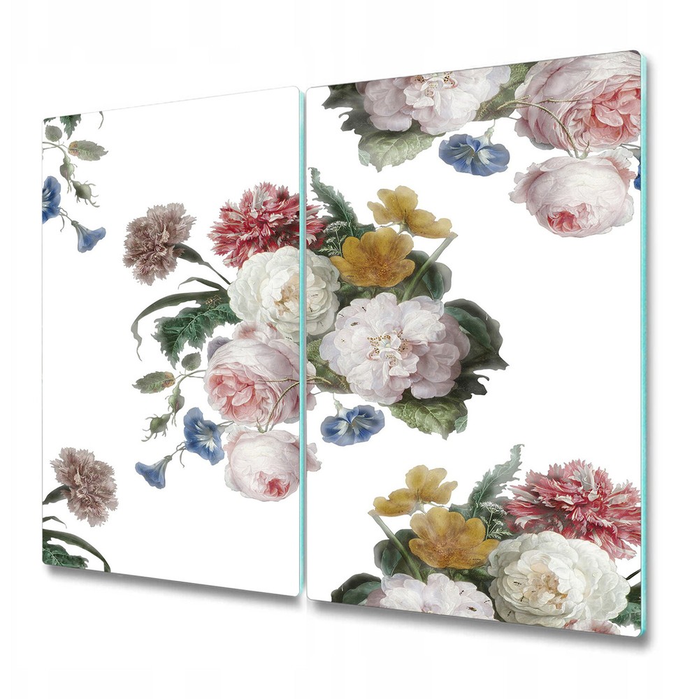 Glass Chopping Cutting Board Foggy Flower Meadow Watercolour Floral 2x30x52