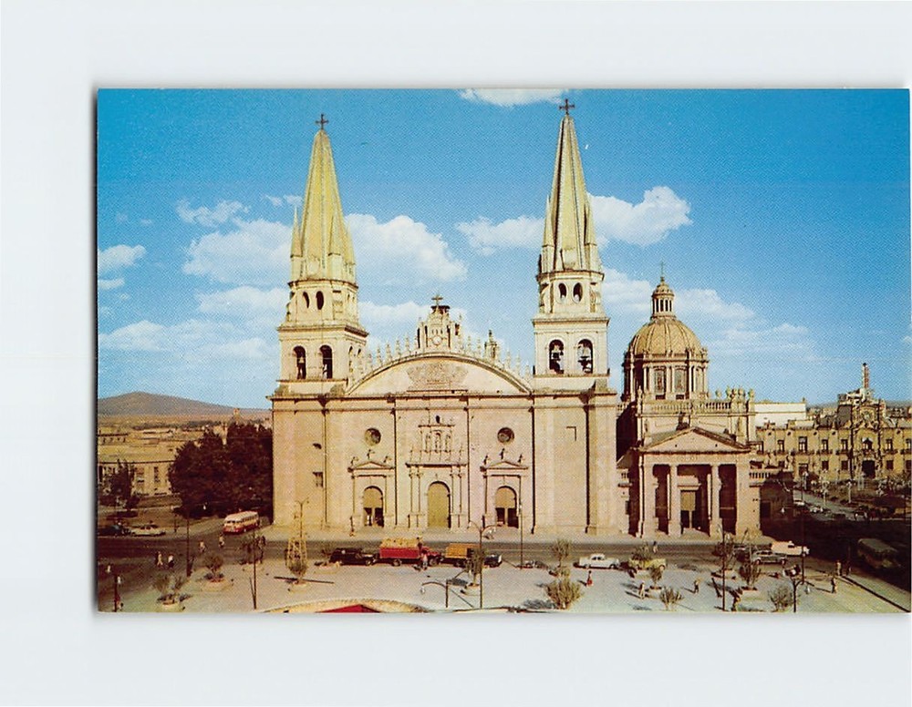 Postcard Front View of Cathedral and Sagrario Metropolitano Mexico