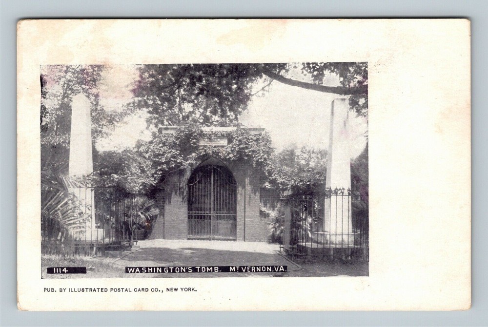 Mt Vernon VA, Washington's Tomb, Virginia Vintage Postcard
