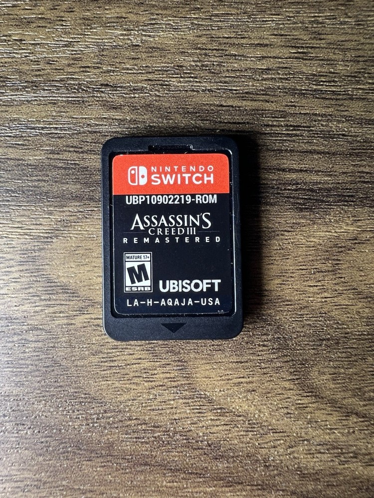 Nintendo Switch Assassins Creed 3 Remastered Cartridge Game Only Tested Working