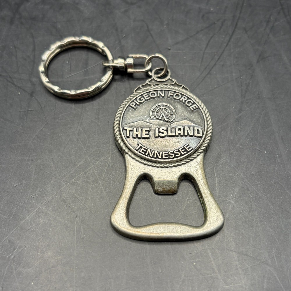 Vintage Collection The Island Pigeon Forge, TN Souvenir Bottle Opener Key Chain