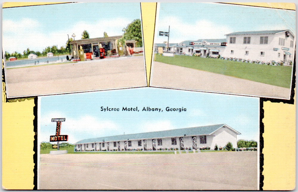 Sylcree Motel Albany Georgia Hotel Court 1940 Vintage Linen Postcard