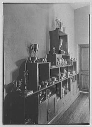 Mrs. Stanley Martineau, residence in Locust Valley, Long Island. Golf trophies