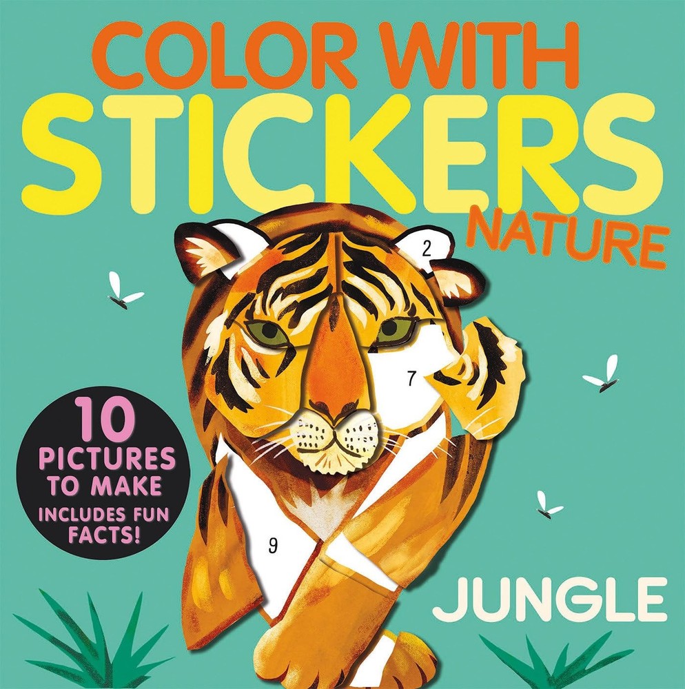 Color with Stickers: Jungle: 10 Pictures To Make - Includes Fun Facts! by Marx