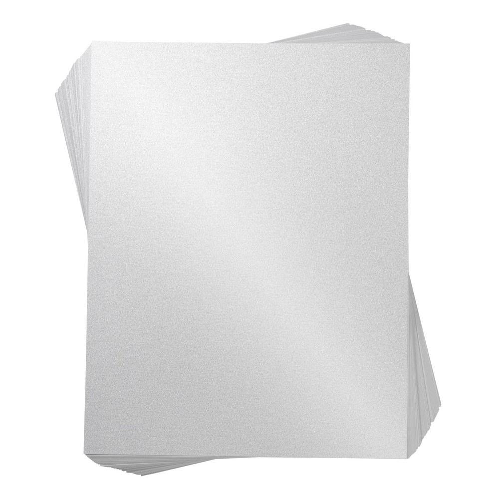 Best Paper Greetings Shimmer Paper, 96-Pack White Metallic Cardstock, Double ...