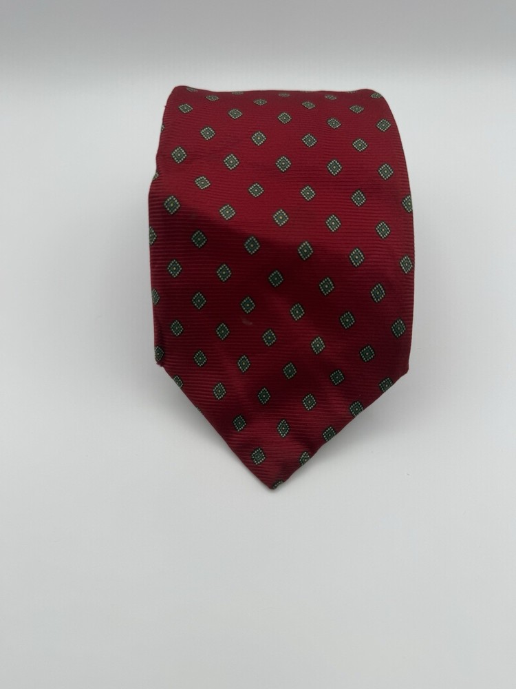 Jos.A.Bank Executive Collection Men’s Tie Necktie Red Gold 100% Silk T355