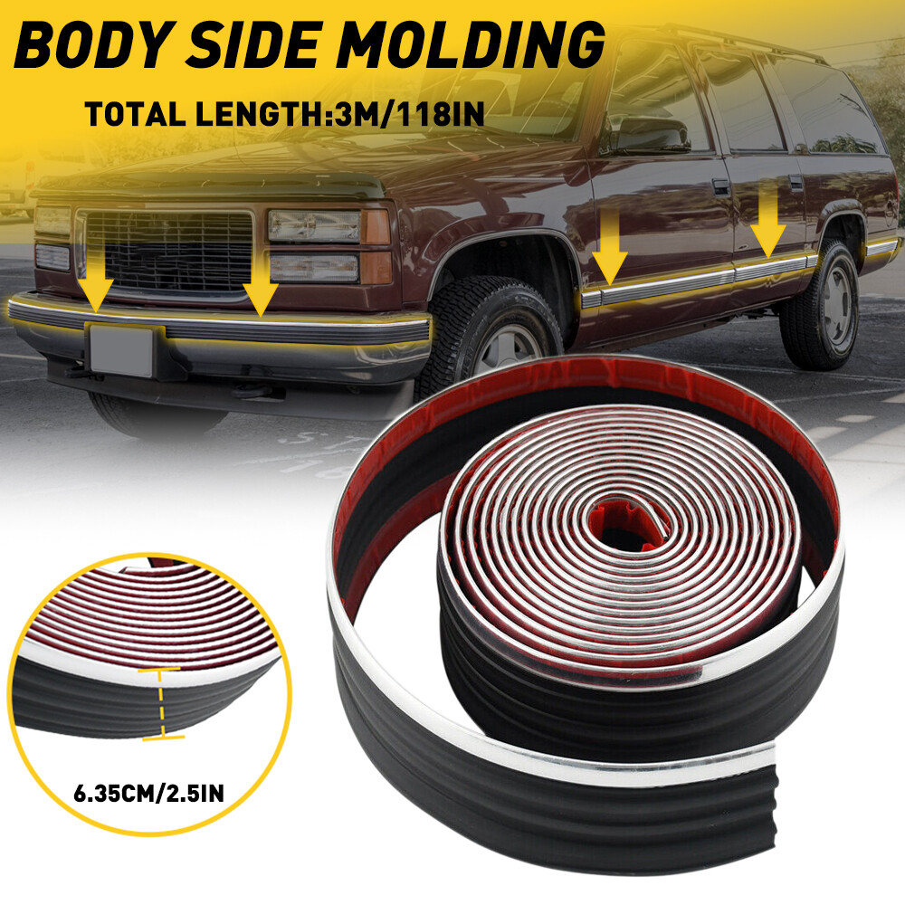 118'' Body Belt Outside Molding Side Protector For Roll 88-98 Chevy GMC Truck
