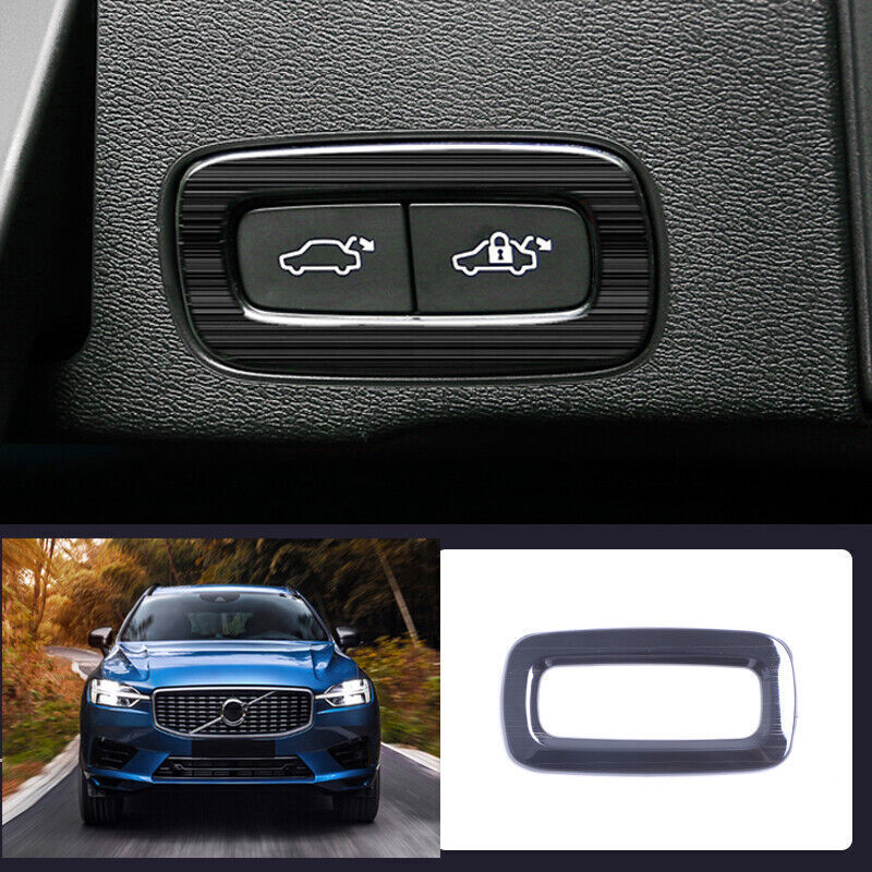 For Volvo XC60 2018-2021 Black titanium rear door trunk switch frame 1pcs