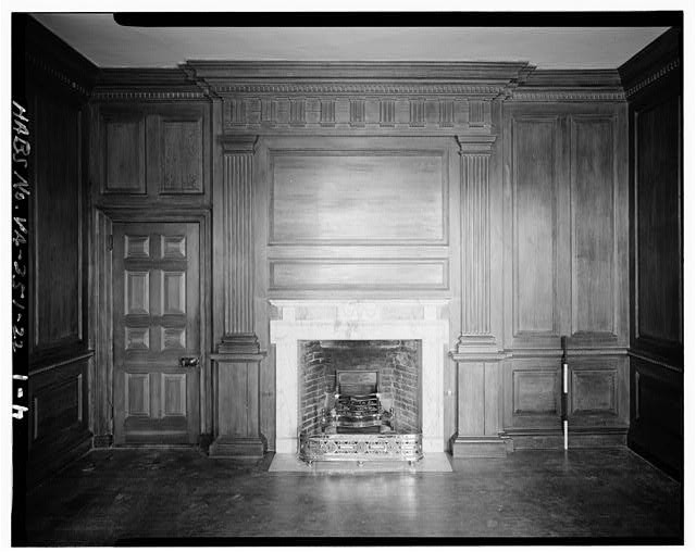 22. SOUTHWEST ROOM LOOKING NORTH, MAIN HOUSE, FIRST FLOOR - Carter's Grove,