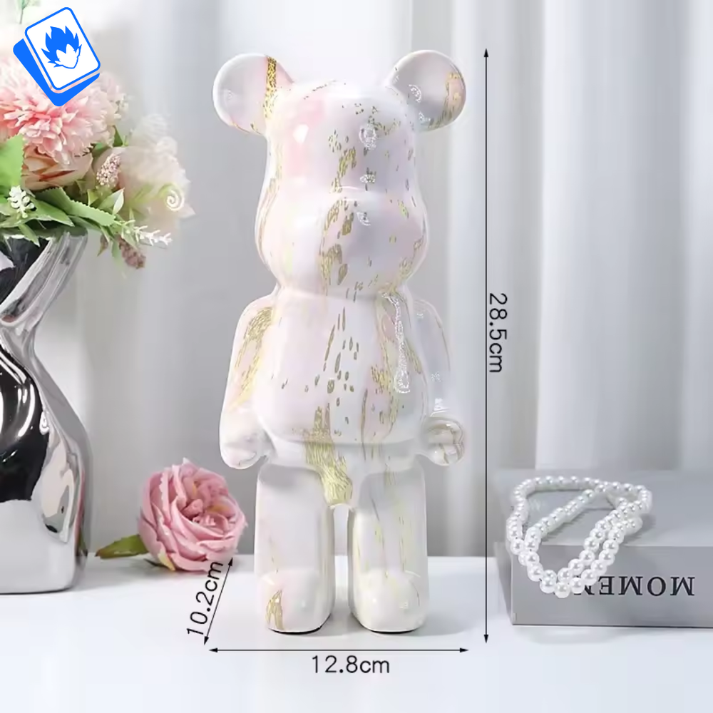🏛 Modern Nordic Bear Decorative Statue 28cm White ✨ Collectible Ornament