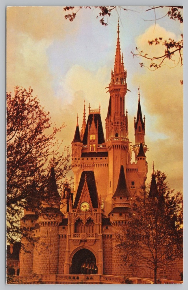 Theme Park & Expo~Cinderella Castle~Walt Disney World~Vintage Postcard