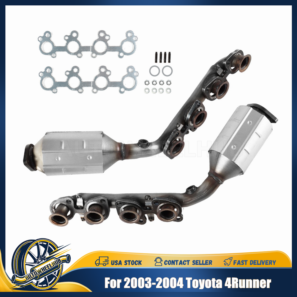 For 2003 2004 Toyota 4Runner 4.7L Direct Fit 2-pcs Manifold Catalytic Converter