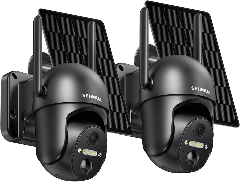 2 Pack Wireless Outdoor Cameras with Color Night Vision & Motion Detection