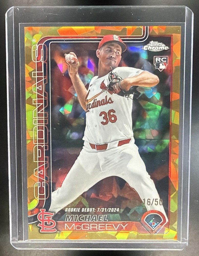 Michael McGreevy 2025 Topps Chrome Update Sapphire Baseball Gold Refractor /50