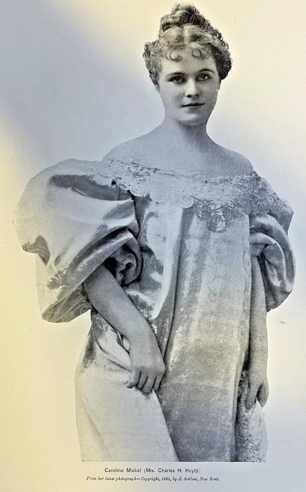 1895  Vintage Magazine Illustration Actress Caroline Miskel Mrs. Charles Hoyt