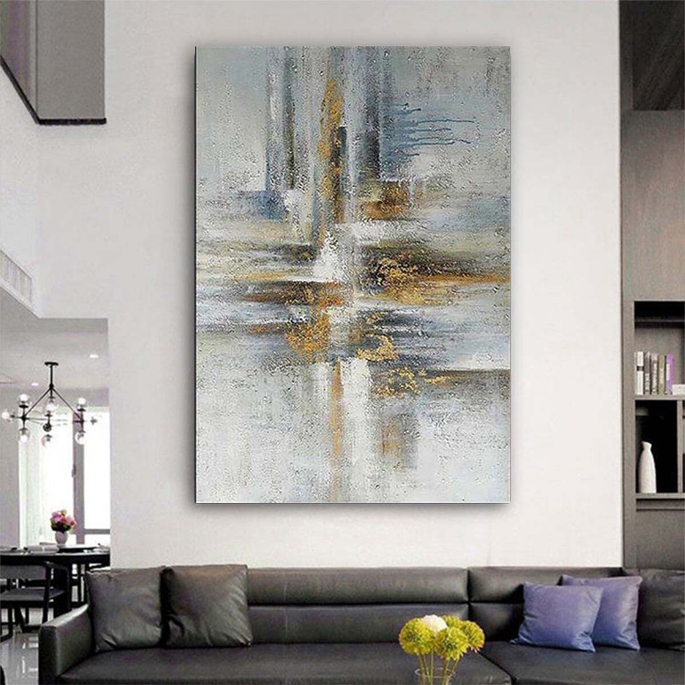 Handmade Oil Painting Living Room Entrance Abstract Hanging Picture Nordic