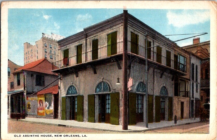 Vintage Postcard Old Absinthe House New Orleans LA Louisiana French        B-130-image
