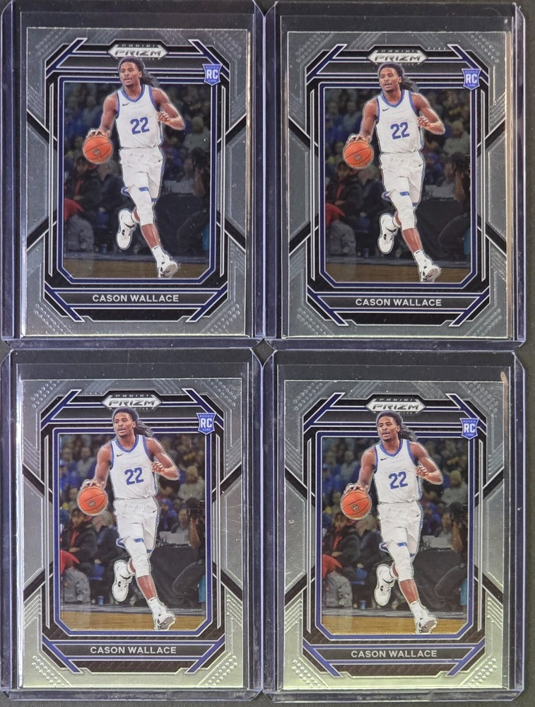 $5 4-Card Lot ⭐️ CASON WALLACE ⭐️ 2023 Prizm Draft Picks ⭐️ OKC THUNDER