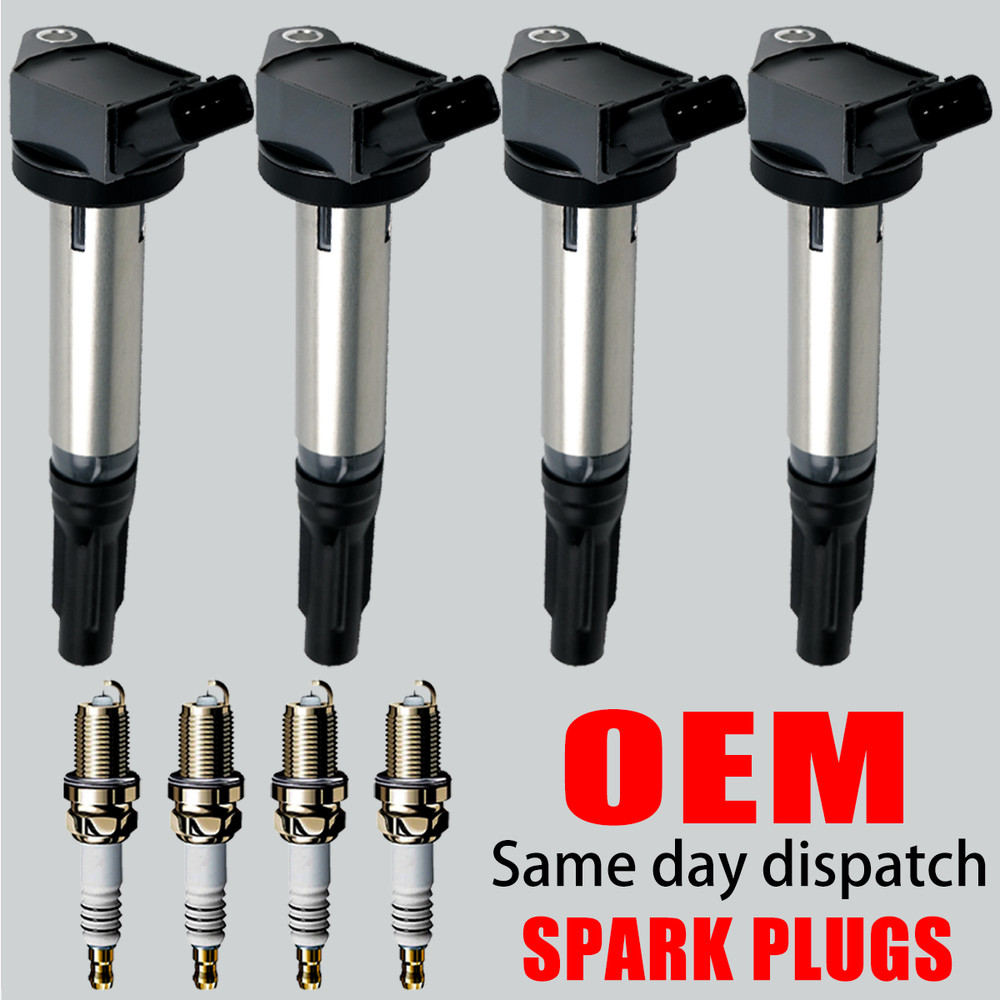 4X OEM Ignition Coil & 4X Iridium Spark Plugs For Toyota Camry RAV4 Avalon UF487