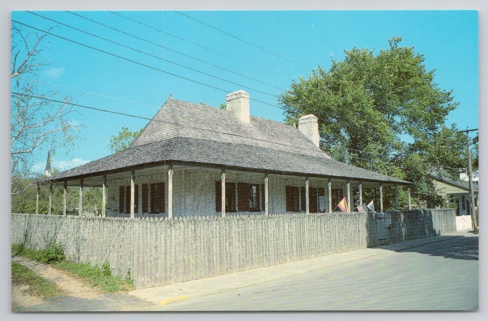Bolduc House Sainte Genevieve Missouri Historic Colonial Dames Postcard