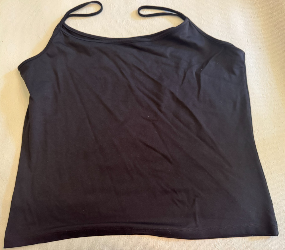 Ann Taylor LOFT Spaghetti Strap Cami in Black Size L