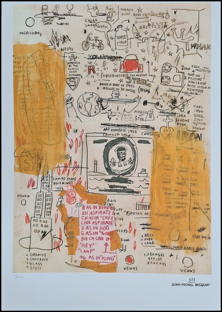 JEAN-MICHEL BASQUIAT * Untitled * 70 x 50 cm * Lithograph * Limited # 35/300