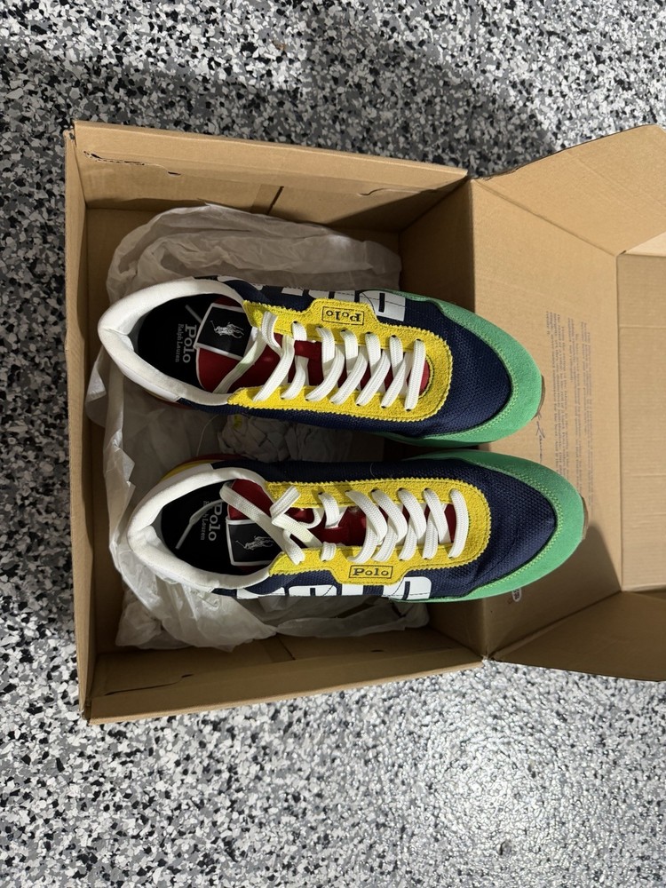 Polo Ralph Lauren Train 89-SK-LTL Green  Suede/Nylon Sneakers Size 10D sealed
