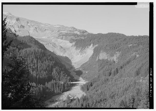 1. View Bridge Nisqually Glacier Gorge From Ricksecker Point Facing Northeast -