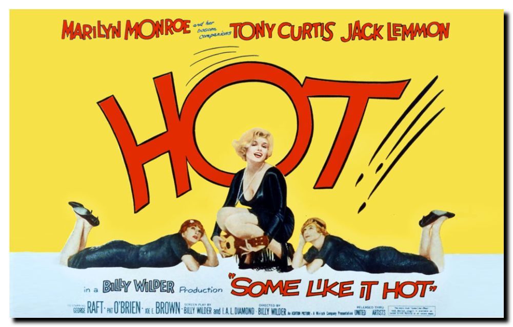 SOME LIKE IT HOT Classic movie - *FRAMED* CANVAS ART - 24x16