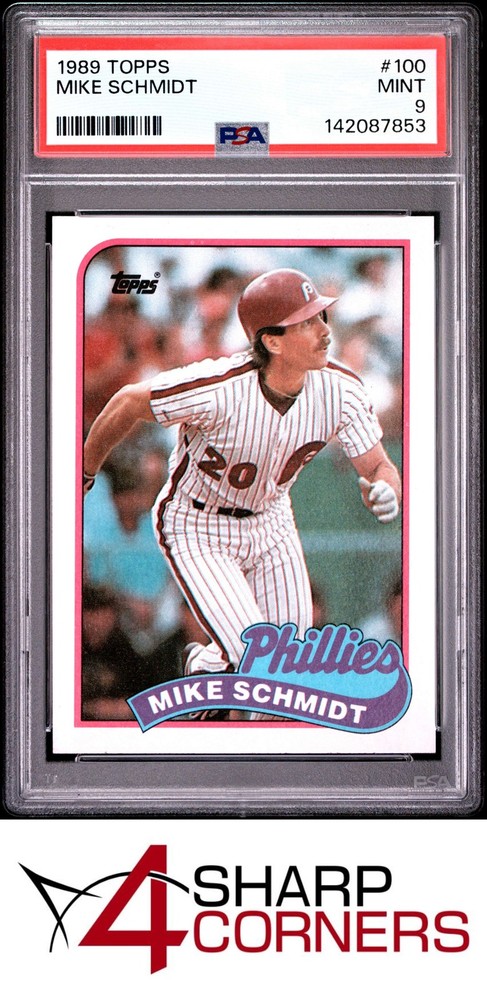 1989 Topps #100 Mike Schmidt Phillies Hof Psa 9New cards listed daily! Check back often!