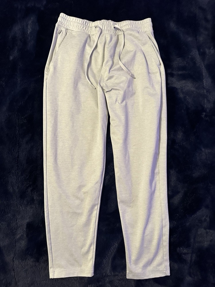 Hollister Jogger Sweatpants Gray Mens Small Drawstring Lounge Athletic Comfy