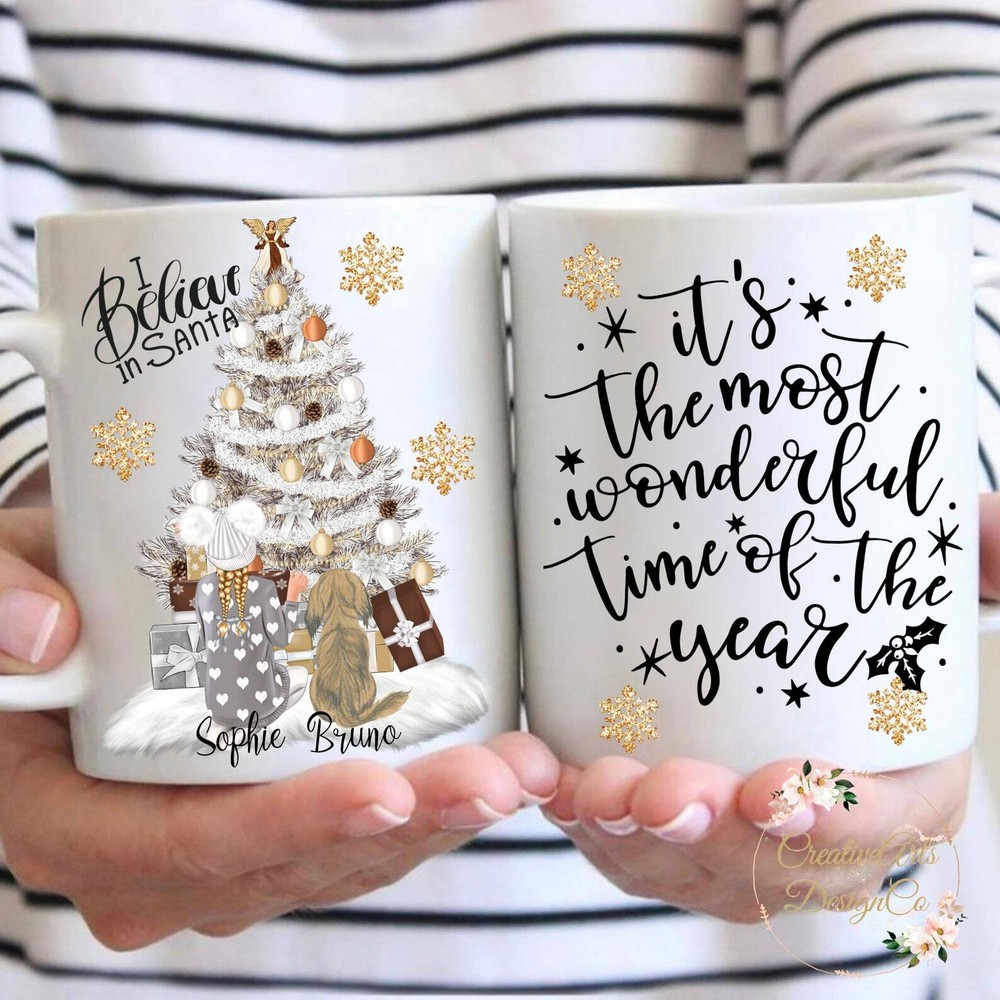 I Believe In Santa Christmas Mug Personalized Christmas Ceramic Mug Pet Mug