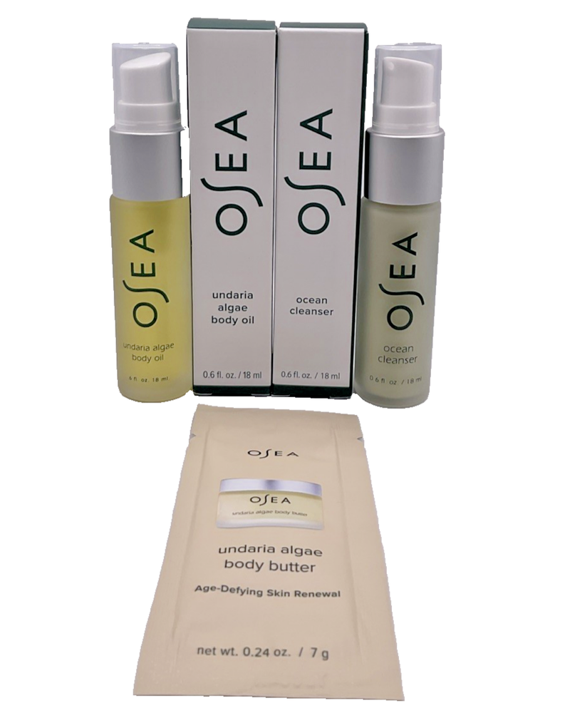 OSEA 5 Piece Set Undaria Algae Body Oil 18ml Ocean Cleanser 18ml Body Butter NEW