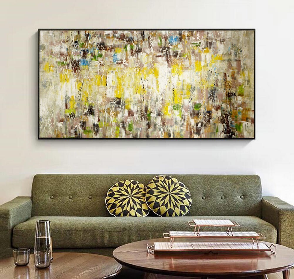 Hand Painted Colourful Abstract Oil Painting On Canvas Home Decor Wall Art Pictu