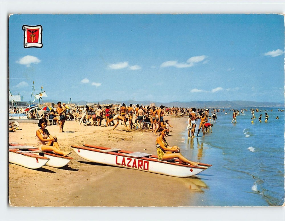 Postcard Beach Valencia Spain