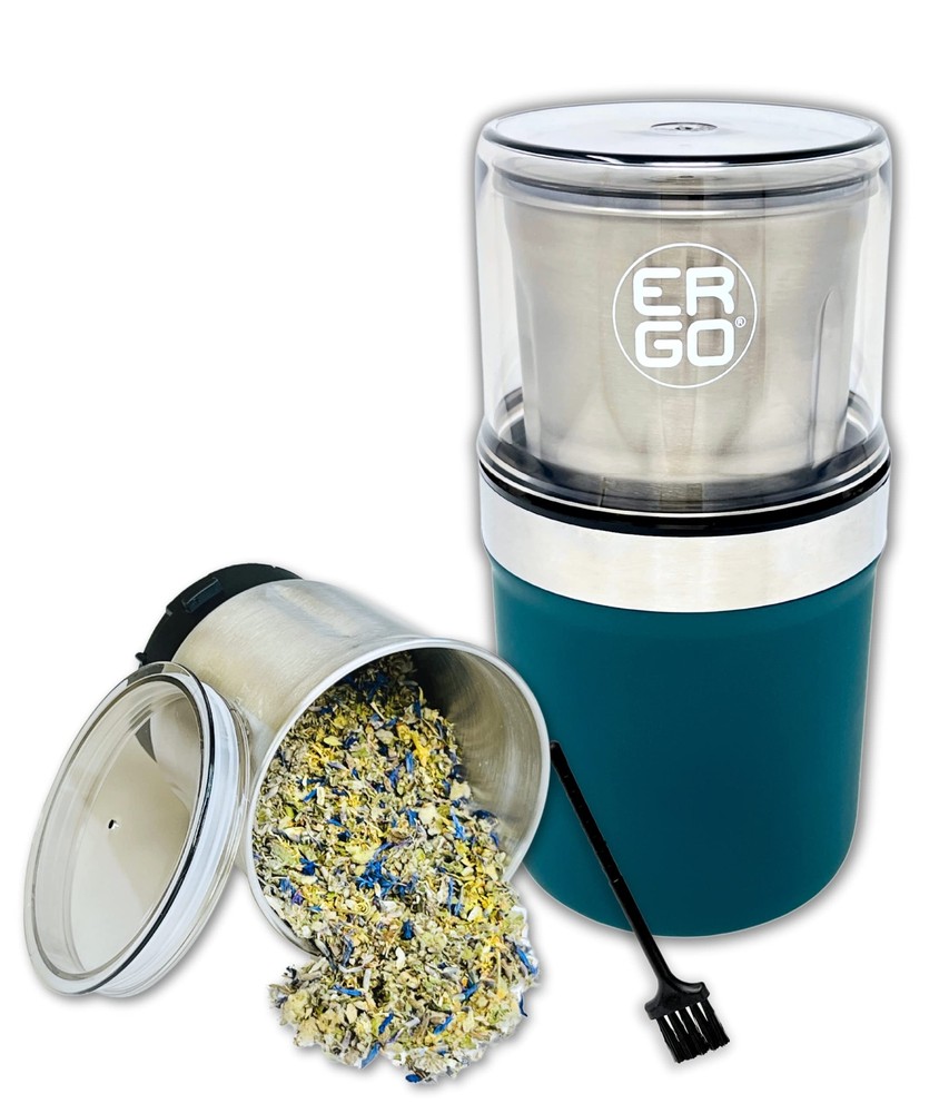 ERGO Herb Grinder - Electric. Large Capacity with Removable (washable) Stainl...