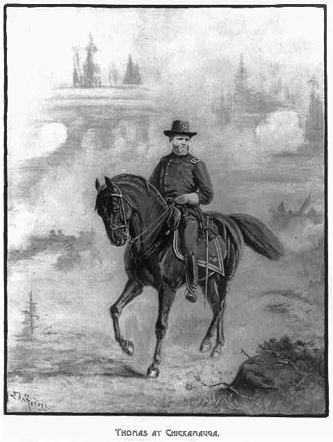 Photo:General George Thomas at Battle of Chickamauga