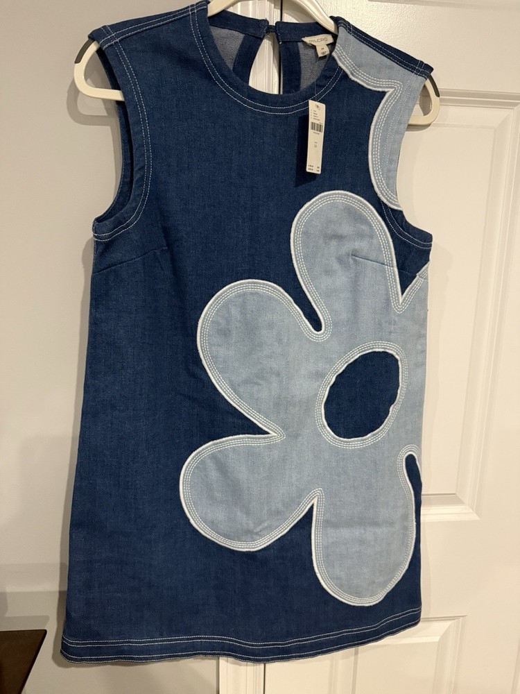 Anthropologie Pilcro Sleeveless Floral Denim Mini Dress, NWT, XSRetail Price $198 this Season; Sold out at Anthro