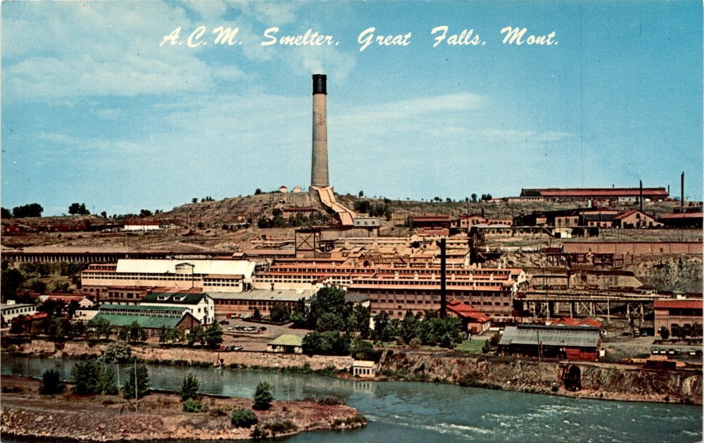 A.C.M. Smelter, Great Falls, Montana, Bob Anderson, 885-5th Postcard