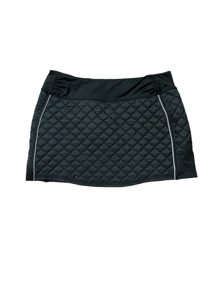 Kyodan Women's Medium Black Quilted Mini Post Workout Golf Athleisure Skirt