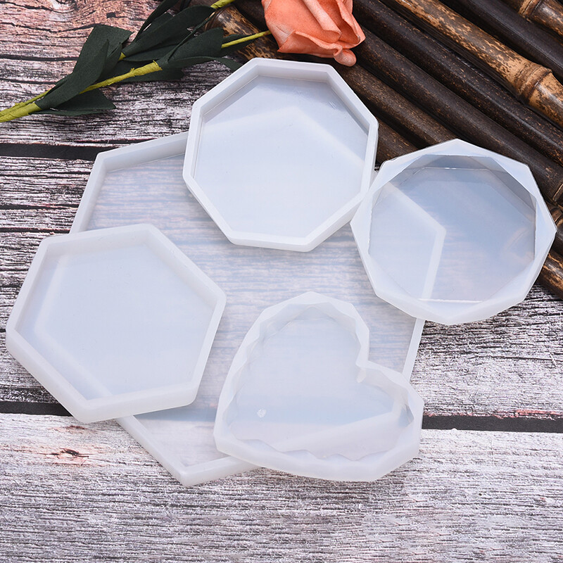 Crystal Coaster Resin Casting Mold Silicone Making Mould Craft DIY Art Suppliea5