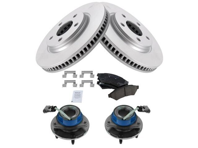 Front TRQ Brake Pad and Rotor and Wheel Hub Kit fits Saturn Relay 2005 89BNQQ